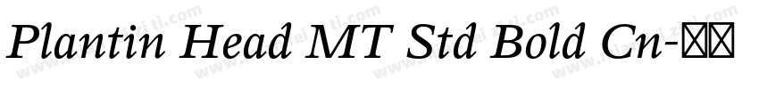 Plantin Head MT Std Bold Cn字体转换